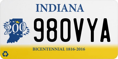 IN license plate 980VYA