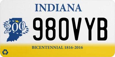 IN license plate 980VYB