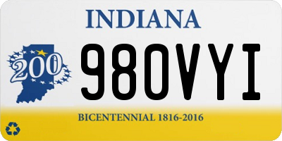 IN license plate 980VYI