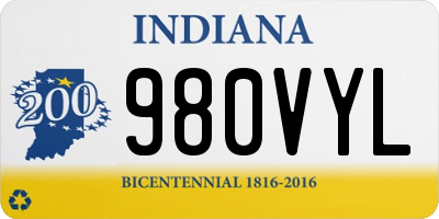 IN license plate 980VYL