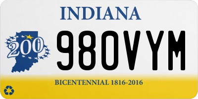 IN license plate 980VYM