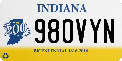IN license plate 980VYN