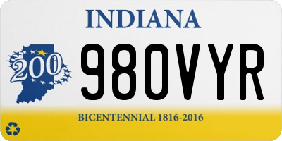 IN license plate 980VYR