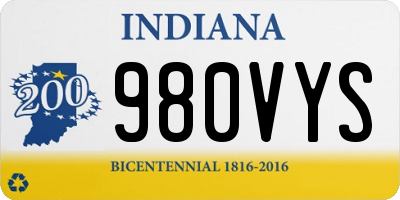 IN license plate 980VYS
