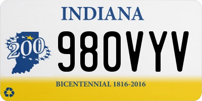 IN license plate 980VYV