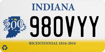 IN license plate 980VYY