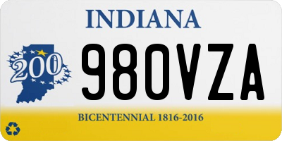 IN license plate 980VZA