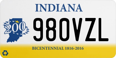 IN license plate 980VZL
