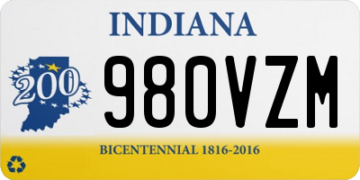 IN license plate 980VZM