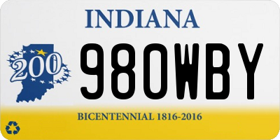 IN license plate 980WBY