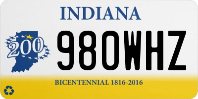 IN license plate 980WHZ