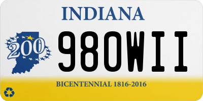 IN license plate 980WII
