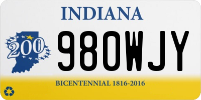 IN license plate 980WJY
