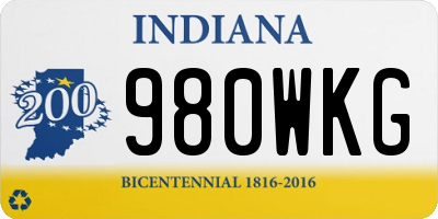 IN license plate 980WKG