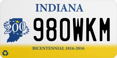 IN license plate 980WKM