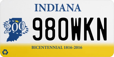 IN license plate 980WKN