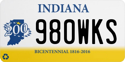 IN license plate 980WKS