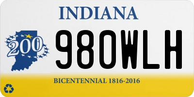 IN license plate 980WLH