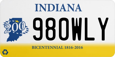 IN license plate 980WLY