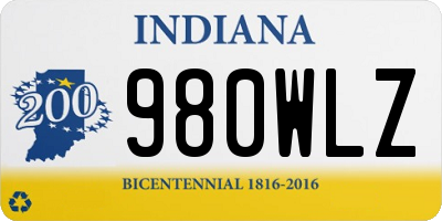 IN license plate 980WLZ