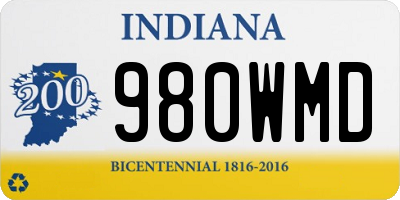 IN license plate 980WMD