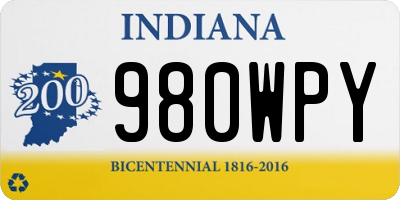 IN license plate 980WPY