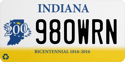IN license plate 980WRN