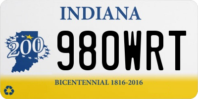 IN license plate 980WRT