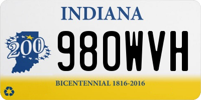 IN license plate 980WVH