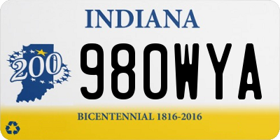 IN license plate 980WYA