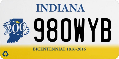 IN license plate 980WYB