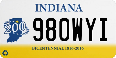 IN license plate 980WYI