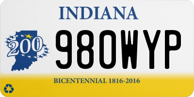 IN license plate 980WYP