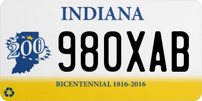 IN license plate 980XAB