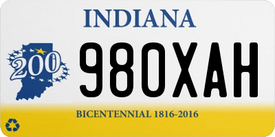 IN license plate 980XAH