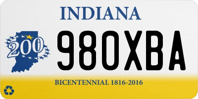 IN license plate 980XBA
