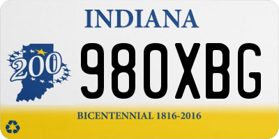 IN license plate 980XBG