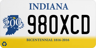 IN license plate 980XCD