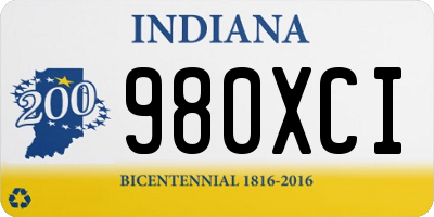 IN license plate 980XCI