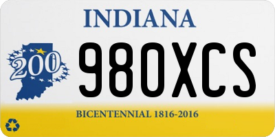 IN license plate 980XCS