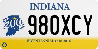 IN license plate 980XCY