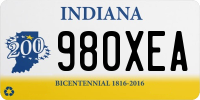 IN license plate 980XEA