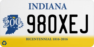 IN license plate 980XEJ