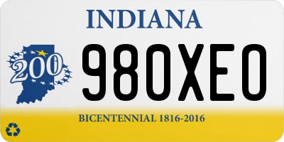 IN license plate 980XEO