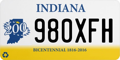 IN license plate 980XFH