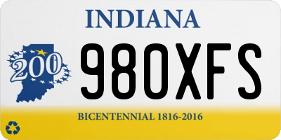 IN license plate 980XFS