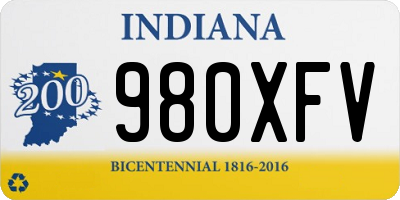 IN license plate 980XFV