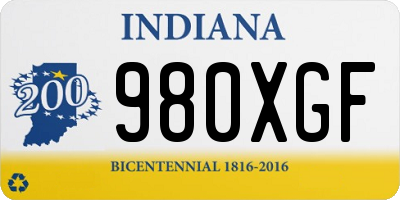 IN license plate 980XGF