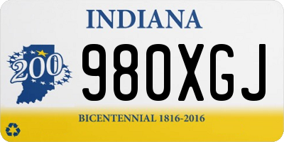 IN license plate 980XGJ