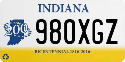 IN license plate 980XGZ